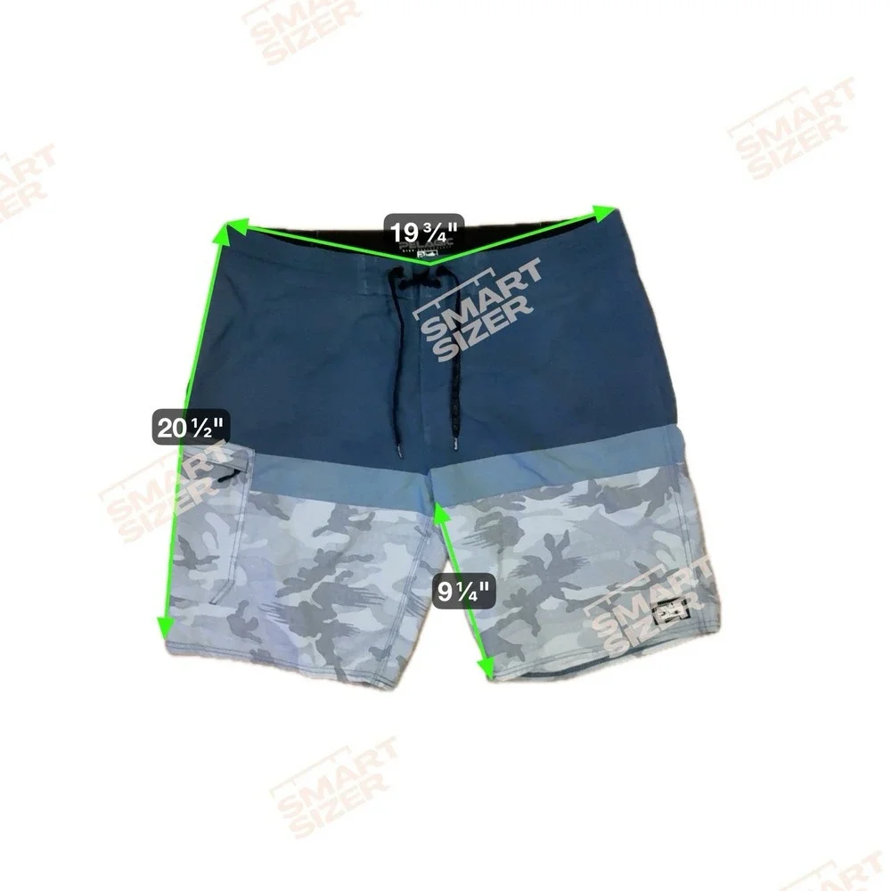 Pelagic Board Fishing Shorts Mens 38 Blue Hybrid Fish Print - Picture 5 of 7